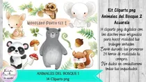 Comprar Cliparts Animales Del Bosque 1 Acuarela  Kit Imprimibles