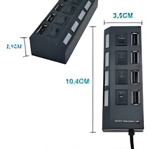 Hub Usb 2.0 Kapbom Ka-h4u 4 Portas Com Led