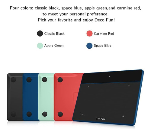 Mesa Digitalizadora Xp-pen Deco Fun S Preta Portátil