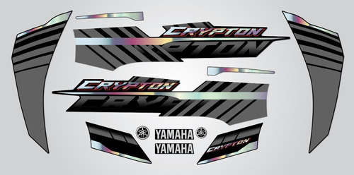 Calcos Yamaha Crypton 2021 Con Tornasolado