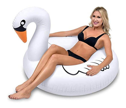 Balsa Inflable Con Forma De Cisne, Flotador Con Estilo