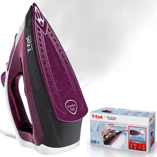 PLANCHA DE ROPA EASY STEAM TFAM CON ANTIADHERENTE TEFAL – Cristaleria La  Mejor