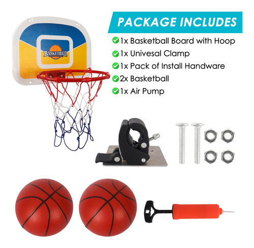 Aro De Baloncesto Para Cama Elástica Con Bomba Y 2 Mini Bola