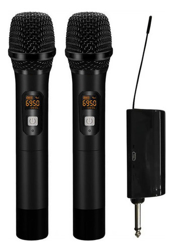 2 Microfones Dinamico Sem Fio Uhf Profissional Sound Pro