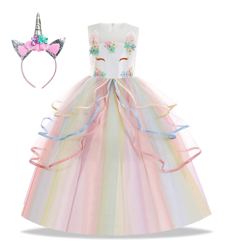 Disfraz De Unicornio Para Niñas Vestido De Fiesta Princesa