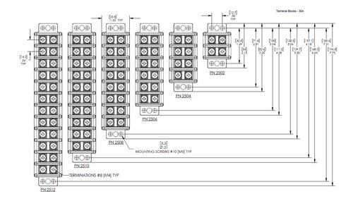 Bloque De Terminales Blue Sea Systems 2512 12 Circuit 30a