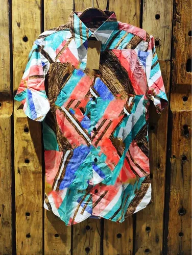 Camisa hotsell social colorida