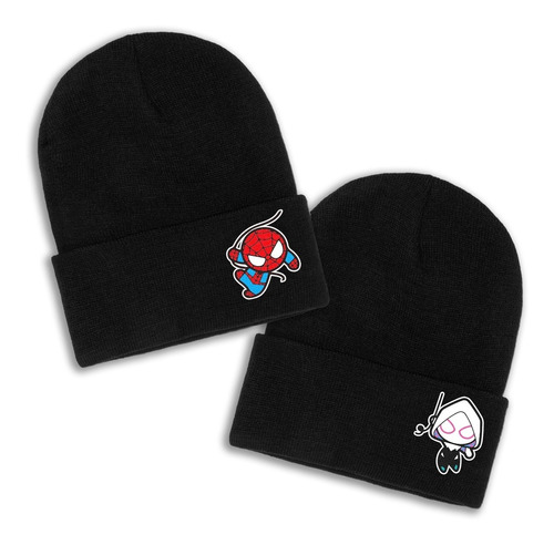 Dúo Gorros Bonete Spiderman Spider Gwen Stacy Parejas Dtf