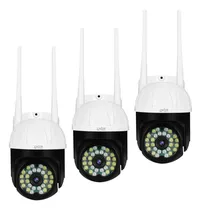 Comprar Kit X3 Cámaras De Seguridad Wifi Overtech Hd 1080p Motorizada Color Blanco Ov-62ptz