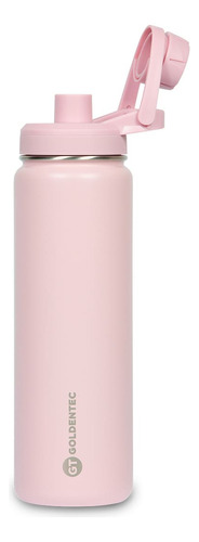 Garrafa Térmica Inox Goldentec 750 Ml Quente e Frio - Rosa-claro