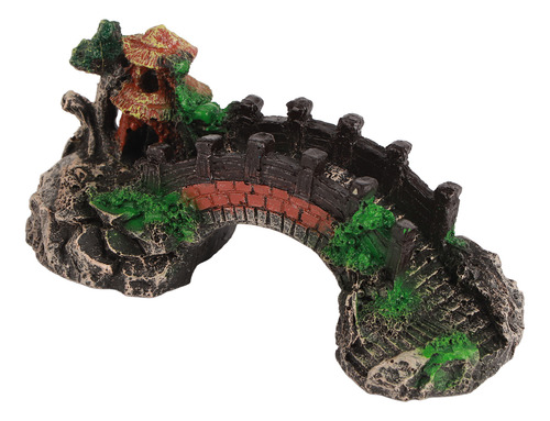 Simulación De Acuario De Pecera De Landscaping Rockery Bridg