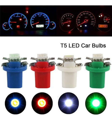 10 Lámparas Tablero Auto B8.5d