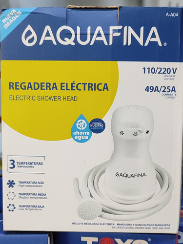 Regadera Eléctrica Aquafina