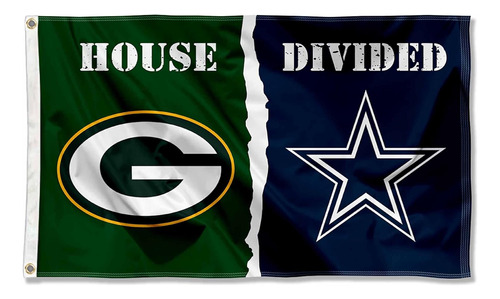 Banderín  Packers And Cowboys House Divided  - Banderã...