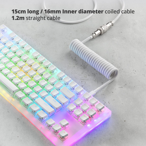 Cabo Usb-c Para Usb-a Em Espiral Personalizado Para Teclado