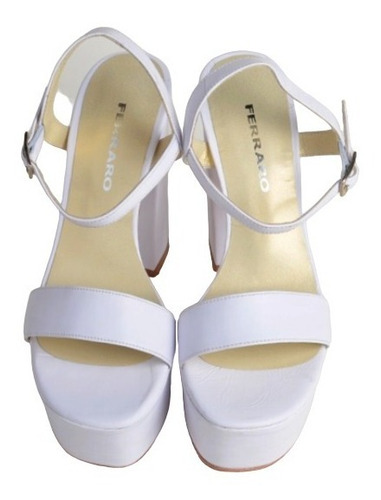 Sandalias De Fiesta Taco De Mujer De Cuero Gaynor - Ferraro