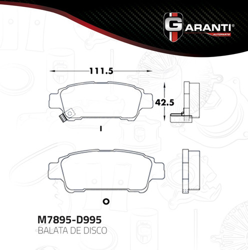 Balata Trasera Disco Toyota Sienna 2004-2010