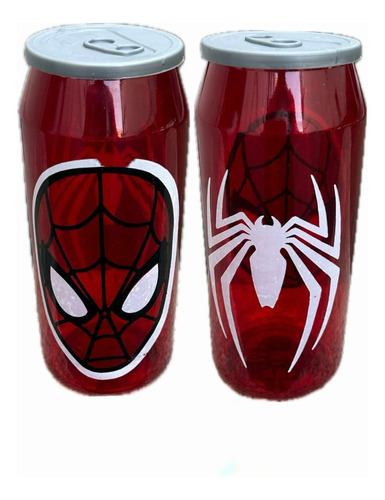 20 Vaso  Spider Man/ Hombre Araña Cilindro En Forma Lata 1 L