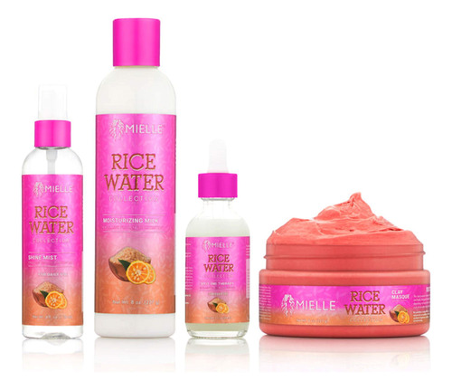 Mielle Arroz Coleccion De Agua Combo (milk, Masque, Split, B