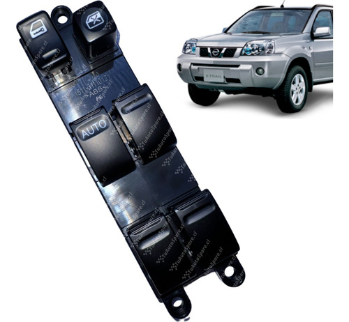 Botonera Alzavidrio Nissan X-trail 2002-2010, Piloto