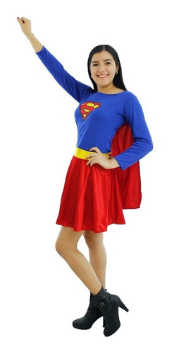 Imagen 1 de 9 de Disfraz Super Girl Halloween