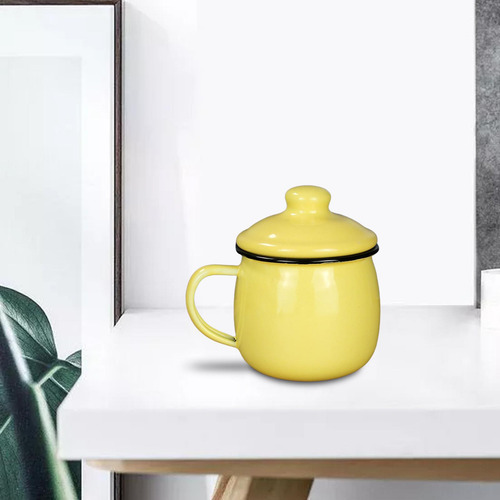 Taza De Esmalte De 380 Ml Con Asa, Taza De Té Para