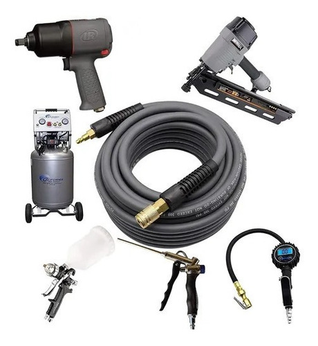 Imagen 3 de 5 de Manguera Compresor Reforzada 10 Metros + Acoples Oferta Tyt