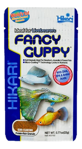 Hikari Fancy Guppy 22g. Alimento Japones Para Peces