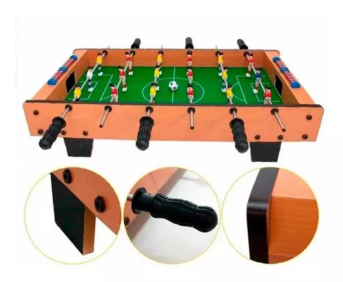 Mesa De Pebolim Totó C/ 02 Bolas - Jogo De Futebol De Mesa