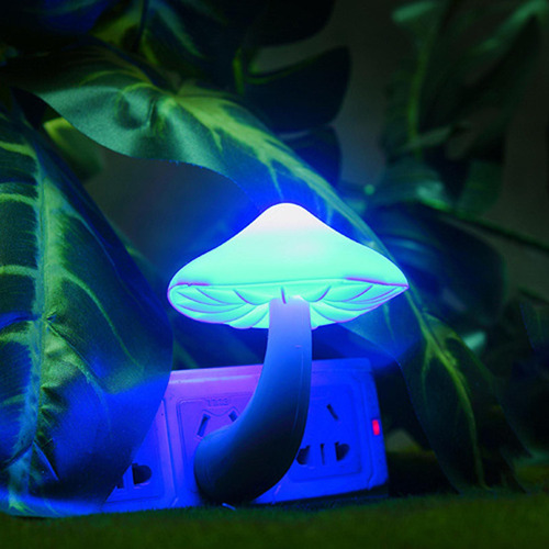 Lámpara De Pared Con Enchufe De Luz Nocturna De Setas,