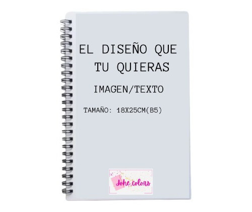 Pack X2 Cuaderno O Libreta 100% Personalizado (b5-18cmx25cm)