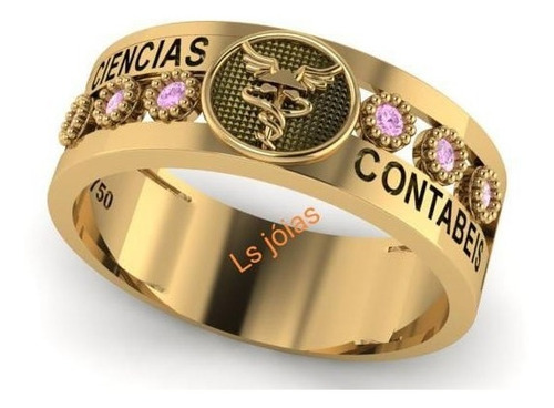 Anel De Formatura Ciencias Contabeis Ouro 18k