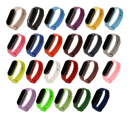 Imagen 1 de 2 de Malla Silicona Correa Pulsera Para Xiaomi Mi Band 5 Colores