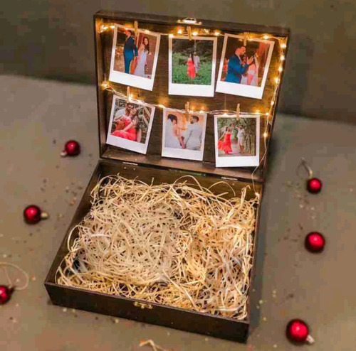 Caixa Com Fotos E Chocolates