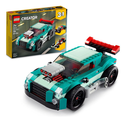 Lego Creator 3 En 1 - Auto Deportivo Callejero 258 Piezas