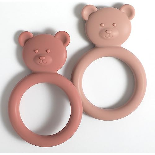 Silicone Baby Teether, Teething Toy Ring For Babies, Ea...