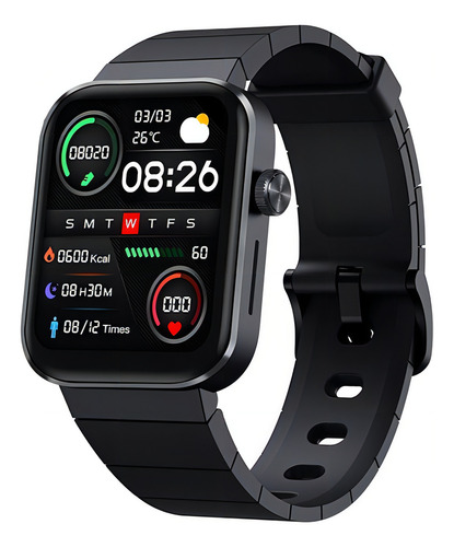 Smartwatch Reloj Mi Bro T1 Hacer - Recibir Llamadas + Film Color De La Caja Negro Color De La Malla Negro