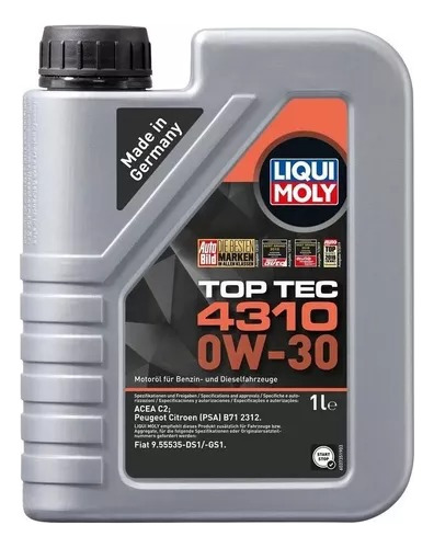 Aceite Liqui Moly Top Tec 4310 0w30 Sintetico 1l. L46