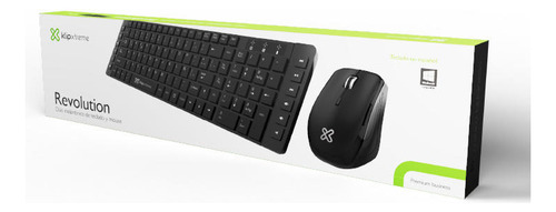 Teclado + Mouse Klip Xtreme Inalámbrico Usb Negro
