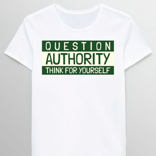 Remera Question Authority Think For Yourself 49534376