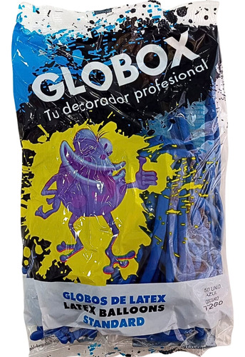 Globos Globologia 260 X 50 Unidades Color Azul Oscuro