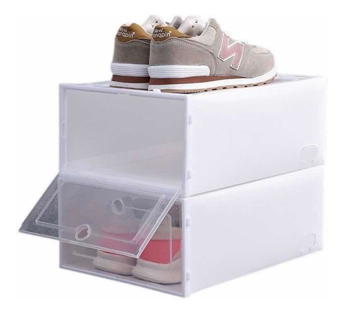 Pack 6 Caja Zapatos Organizador Armable Apilable Almacenaje