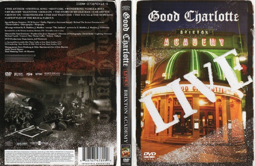 Dvd Good Charlotte   Live 