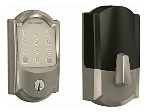 Schlage Encode Cerrojo De Seguridad Wifi Con Borde Camelot, Color Níquel Satinado