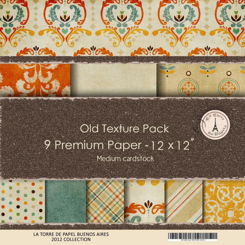 Old Texture 9 Papeles Para Scrapbooking 30x30cm