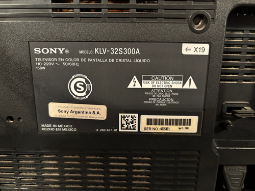 Televisor Sony Klv32s300a 32 Funciona Ok (Usado)