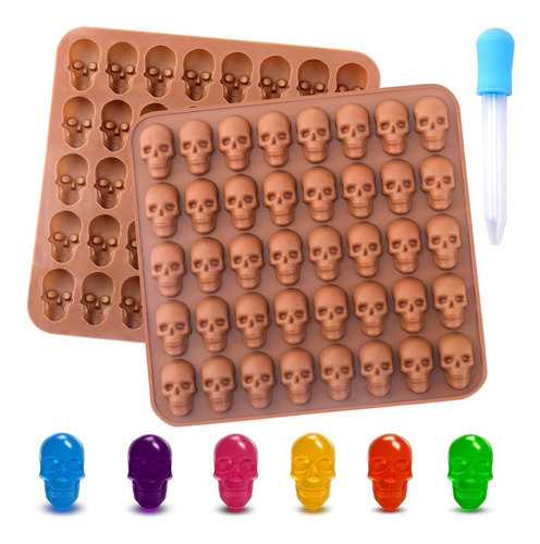 Busoha Moldes De Silicona Para Caramelos De Calavera Gomosa,