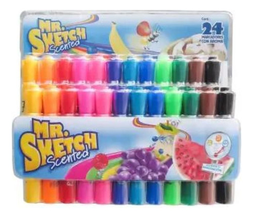 Marcadores Mr. Sketch De 24 Pzas Con Aroma, Lavables