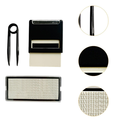 Slot Flip Back Ending Stamp Kit De Sello 14 Mmx38mm Negro