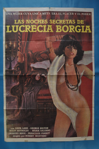 Afiche Cine Erotico Noche Secreta Lucrecia Borgia Slane 1982
